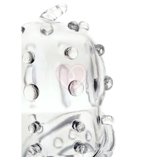 Рельефная стимулирующая насадка на пенис ToyFa A-Toys 15 см фото 4