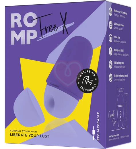 Вакуумный клиторальный стимулятор Romp Free X фиолетовый фото 7