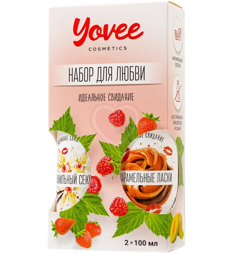 Набор для любви из 2 гелей-смазок Yovee со вкусом ванильных сливок и карамели фото 2
