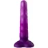 Ребристый фаллоимитатор на присоске в форме сердца Flow Unicorn фиолетовый фото 3