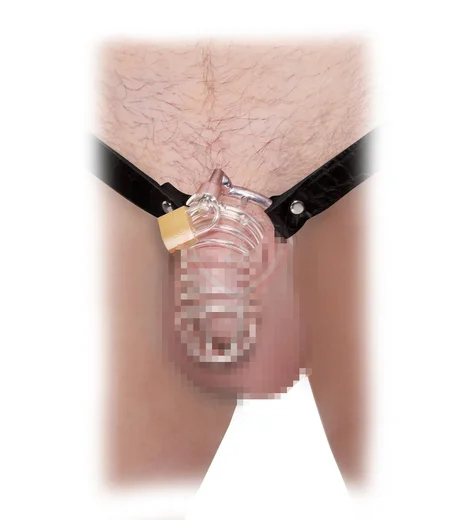 Кольцо верности Pipedream Chastity Belt с фиксацией головки с поясом фото 3