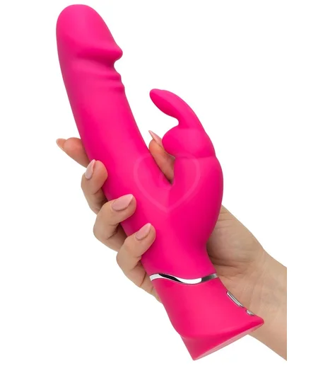 Вибратор с клиторальным стимулятором Happy Rabbit Realistic Dual Density розовый фото 5