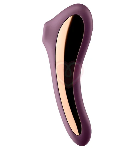 Двухсторонний вакуумный вибростимулятор Satisfyer Dual Kiss винный фото 2