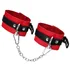 Мягкие оковы для ног с люверсами Pecado BDSM красные с черным фото 3