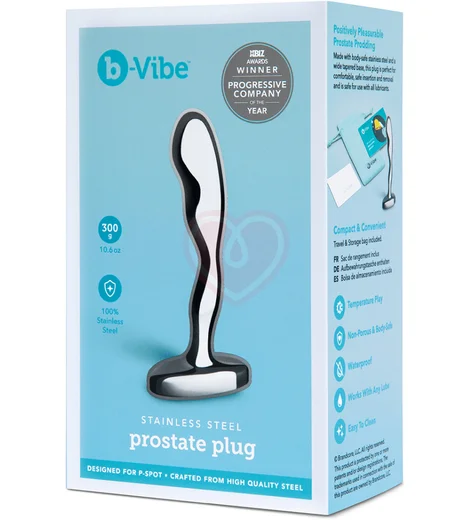 Металлический стимулятор простаты b-Vibe Stainless Steel Prostate Plug фото 9