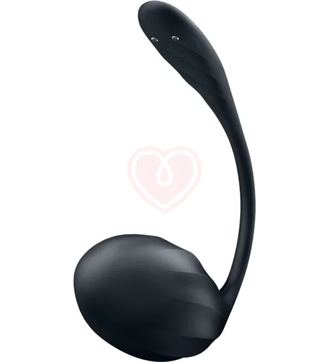 Виброяйцо Satisfyer Ribbed Petal с дистанционным управлением чёрное фото 4