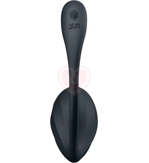 Виброяйцо Satisfyer Ribbed Petal с дистанционным управлением чёрное фото 6