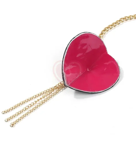 Ошейник с пэстисами на цепочке чёрно-золотой фото 5