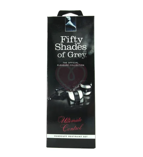 Мягкие атласные наручники с фиксацией на дверь '50 оттенков серого' Ultimate Control фото 4