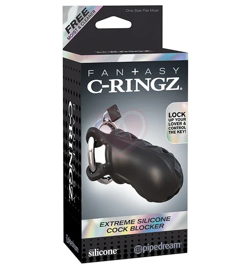Замок верности Extreme Silicone Cock Blocker чёрный фото 7