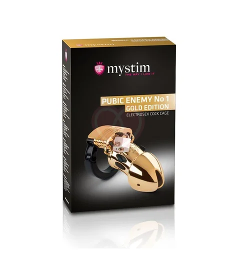 Пояс верности Mystim Pubic Enemy No 1 Gold Edition с электростимуляцией фото 2