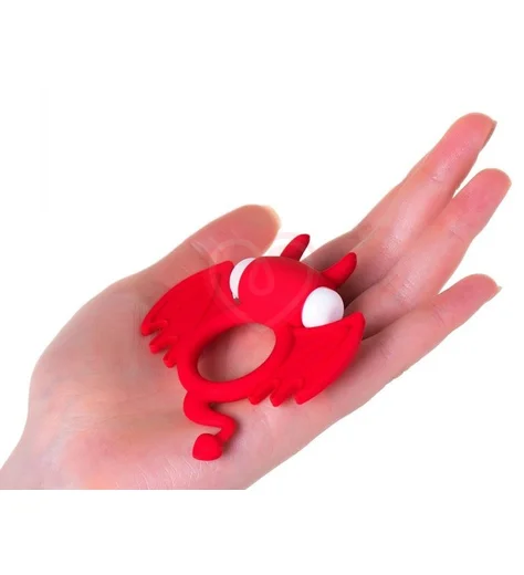 Эрекционное виброкольцо JOS Sweet Devil красное фото 4