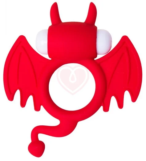 Эрекционное виброкольцо JOS Sweet Devil красное фото 5