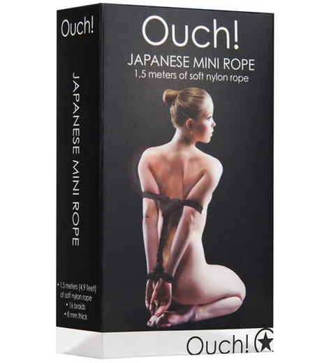 Верёвка Ouch! Japanese Mini Rope 1,5 метра чёрная фото 2