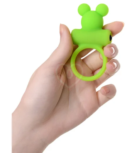 Эрекционное кольцо с вибропулей ToyFa A-Toys зелёное фото 3