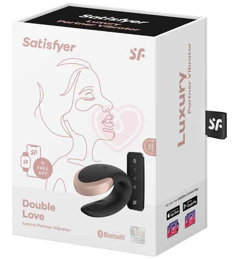Вибратор для пар Satisfyer Double Love с пультом управления и приложением чёрный фото 2