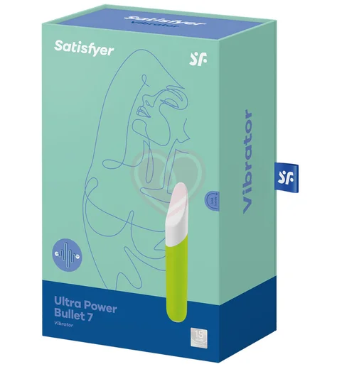 Вибропуля Satisfyer Ultra Power Bullet 7 с вогнутым кончиком ярко-зелёная фото 6