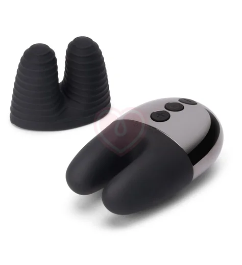 Мини-вибратор с двумя кончиками Le Wand Double Vibe чёрный хром фото 5