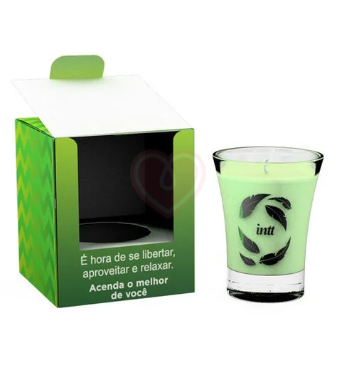 Массажная ароматическая свеча Intt Мята 40 г фото 2