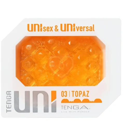 Мини мастурбатор Tenga Uni Topaz жёлтый фото 9