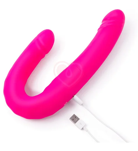 Двусторонний гибкий вибратор с фрикциями Duo Together розовый фото 7