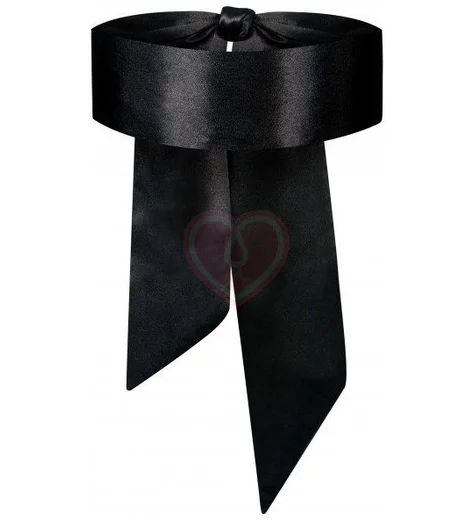 Атласная лента для связывания чёрная фото 2