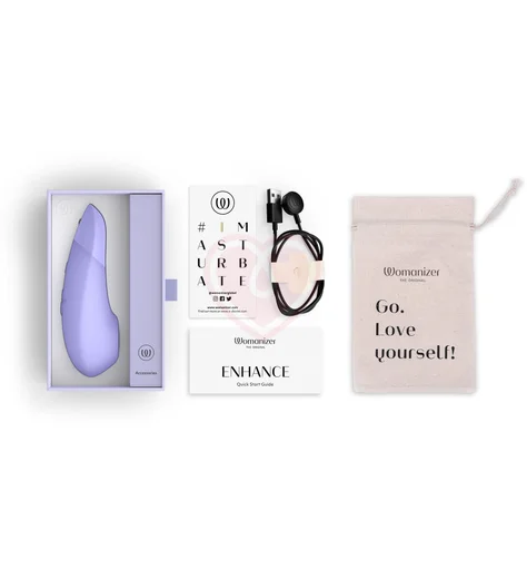 Бесконтактный клиторальный стимулятор с вибрацией Womanizer Enhance сиреневый фото 6