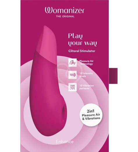 Бесконтактный клиторальный стимулятор с вибрацией Womanizer Enhance розовый фото 3