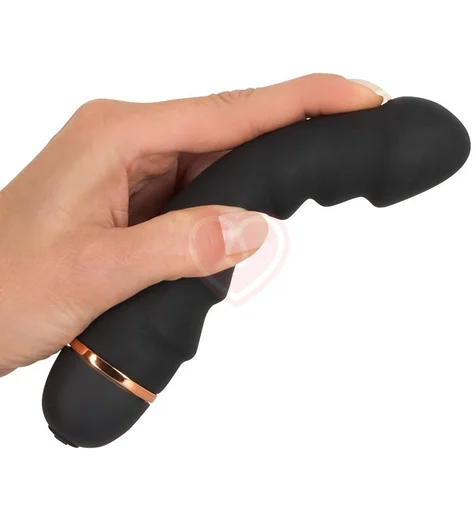 Гибкий рельефный вибратор Bendy Ripple чёрный фото 2