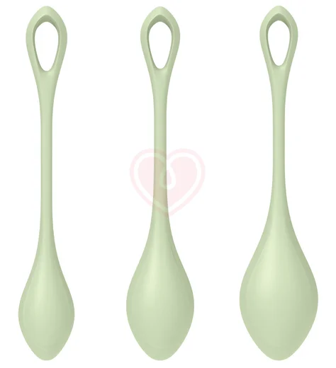 Набор из 3 вагинальных шариков Satisfyer Yoni Power 2 зелёный фото 4