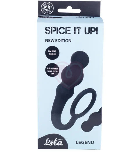 Анальный стимулятор с эрекционными кольцом Spice It Up Legend черный фото 3
