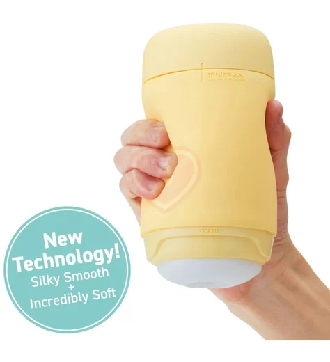 Мягкий мастурбатор Tenga Puffy Custard Yellow фото 4