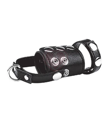 Кольцо на член и мошонку с кольцом для груза Cock Ring 2 with Ball Stretcher фото 3