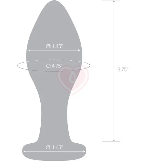 Стеклянная анальная пробка Glas Classic прозрачная фото 6