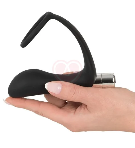 Анальный стимулятор с эрекционным кольцом Black Velvets фото 3