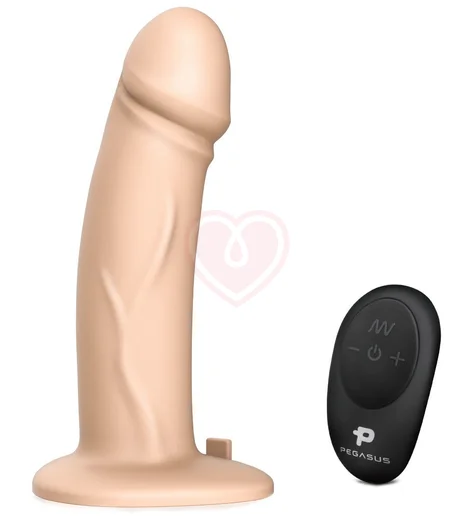 Реалистичный страпон Pegasus с вибрацией и пультом управления 16 см телесный фото 4