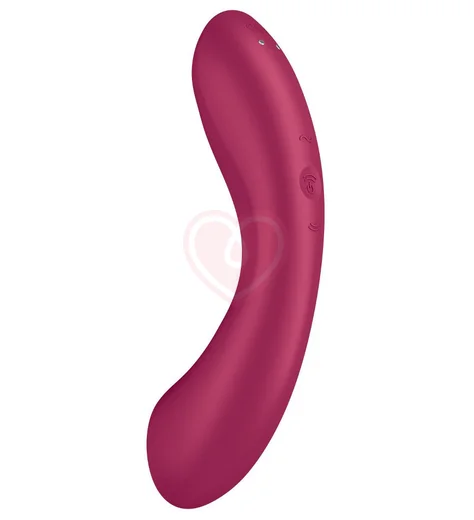 Двухсторонний вакуумный вибростимулятор Satisfyer Curvy Trinity 1 бордовый фото 4