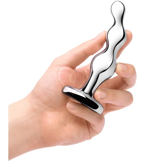 Металлический рельефный стимулятор b-Vibe Stainless Steel Anal Beads фото 6