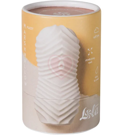 Мастурбатор с двойным рельефом Marshmallow Fuzzy белый фото 4