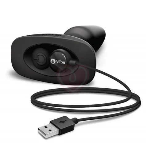 Анальная вибропробка с ротацией b-Vibe Rimming 2 чёрная фото 2