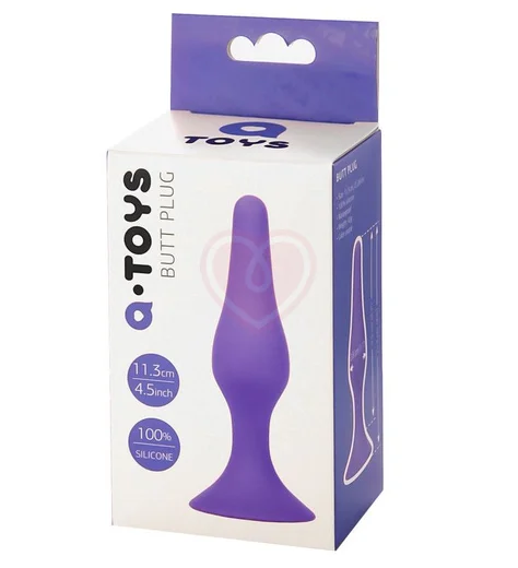 Силиконовая анальная пробка ToyFa A-Toys небольшая фиолетовая фото 2