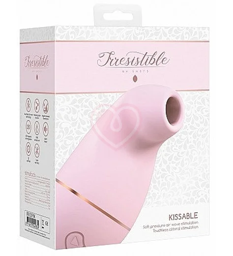 Бесконтактный клиторальный стимулятор Irresistible Kissable розовый фото 5