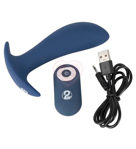 Анальный стимулятор с пультом управления Vibrating Butt Plug синяя фото 6