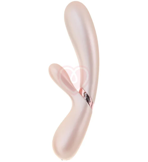 Вибратор с клиторальным стимулятором, подогревом и приложением Satisfyer Hot Lover жемчужный фото 2
