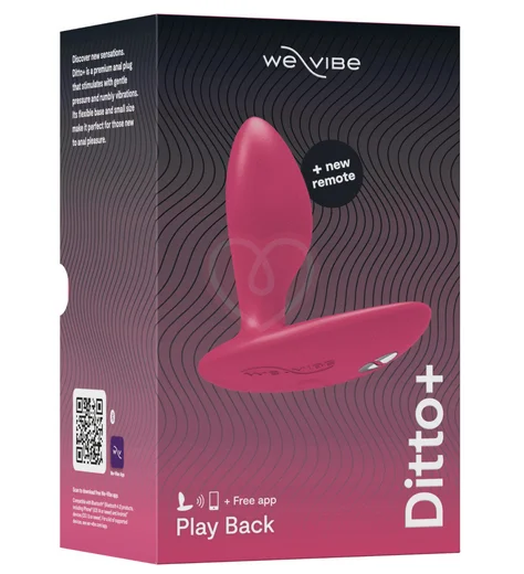 Анальная пробка We-Vibe Ditto+ с пультом и приложением розовая фото 2