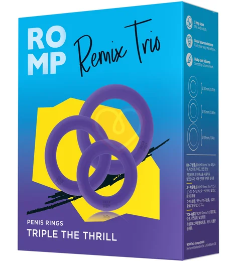 Набор эрекционных колец Romp Remix Trio фиолетовый фото 2