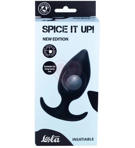 Анальная пробка со смещенным центром тяжести Spice It Up Insatiable чёрная фото 4