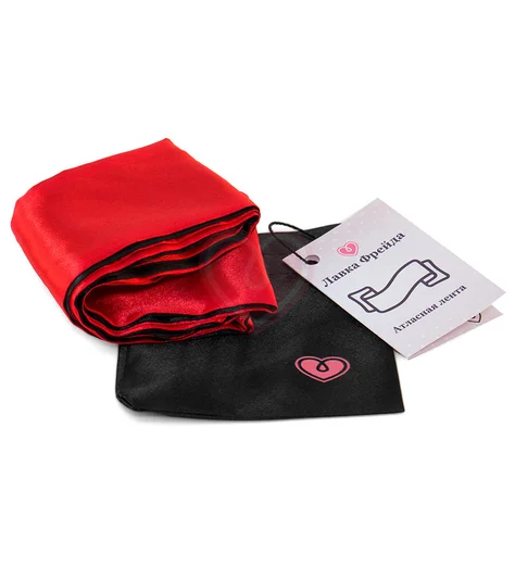 Атласная лента для связывания чёрно-красная фото 6