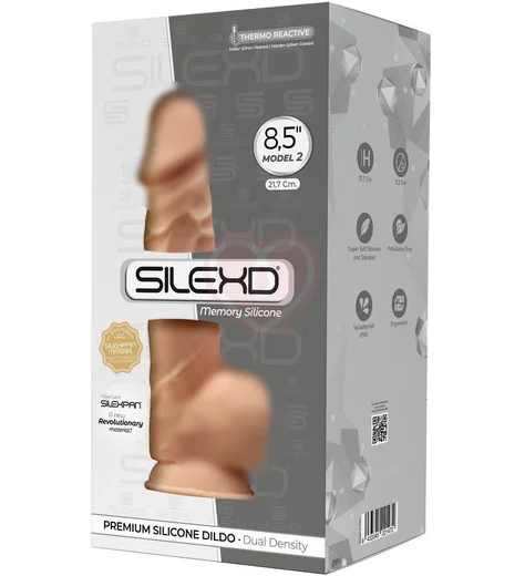 Реалистичный фаллоимитатор Silexd Model 2 21 см телесный фото 2