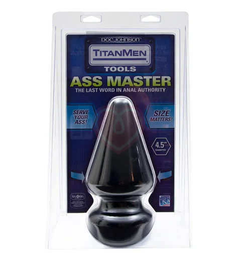 Огромная анальная пробка Titanmen Ass Master чёрная фото 2